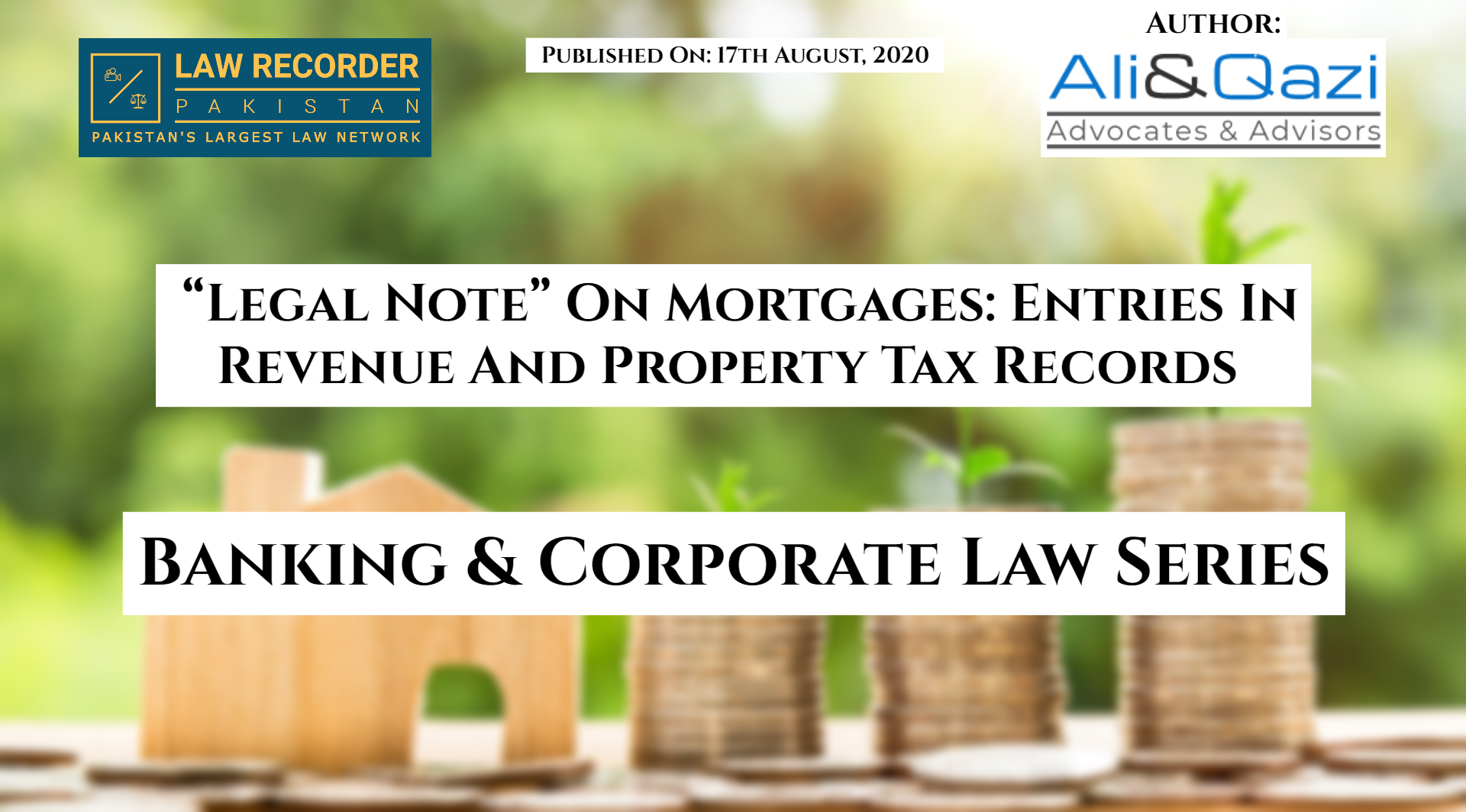 “Legal Note” On Mortgages: Entries In Revenue And Property Tax Records